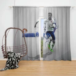 Top Ranked Football Player Cristiano Ronaldo Window Curtain