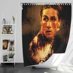 Top Ranked Football Player Fernando Torres Shower Curtain