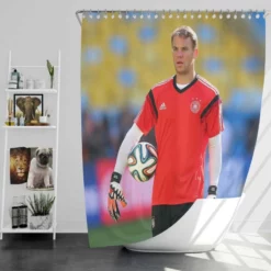 Top Ranked Football Player Manuel Neuer Shower Curtain