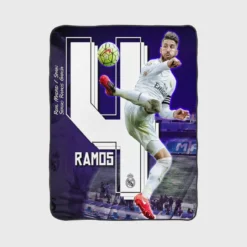 Top Ranked Footballer Sergio Ramos Fleece Blanket 1