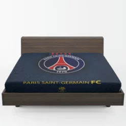 Top Ranked Ligue 1 Football Club PSG Logo Fitted Sheet 1