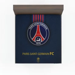 Top Ranked Ligue 1 Football Club PSG Logo Fitted Sheet