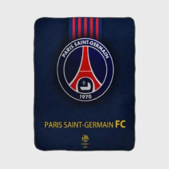 Top Ranked Ligue 1 Football Club PSG Logo Fleece Blanket 1