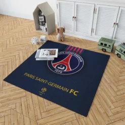 Top Ranked Ligue 1 Football Club PSG Logo Rug 1