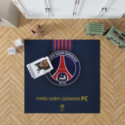 Top Ranked Ligue 1 Football Club PSG Logo Rug