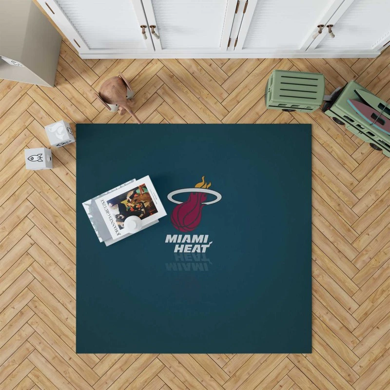 Top Ranked NBA Basketball Club Miami Heat Rug