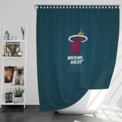 Top Ranked NBA Basketball Club Miami Heat Shower Curtain