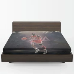 Top Ranked NBA Basketball Player Michael Jordan Fitted Sheet 1