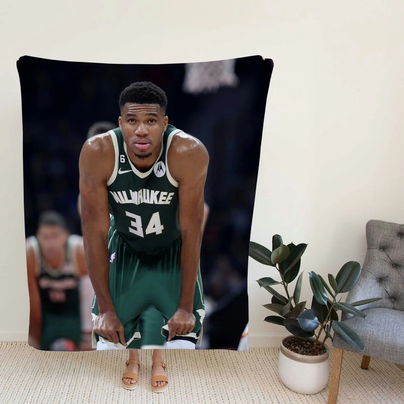 Top Ranked NBA Player Giannis Antetokounmpo Fleece Blanket