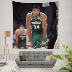Top Ranked NBA Player Giannis Antetokounmpo Tapestry