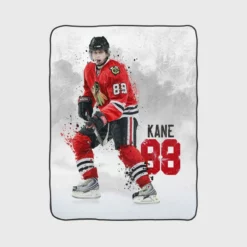 Top Ranked NHL Hockey Player Patrick Kane Fleece Blanket 1