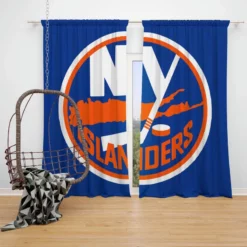 Top Ranked NHL Hockey Team New York Islanders Window Curtain