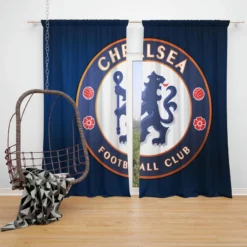 Top Ranked Soccer Team Chelsea FC Window Curtain