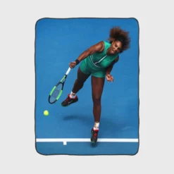 Top Ranked WTA Player Serena Williams Fleece Blanket 1