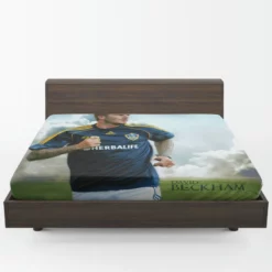 Top Star David Beckham in L A Galaxy Fitted Sheet 1