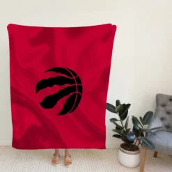 Toronto Raptors Black Logo Fleece Blanket