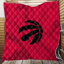 Toronto Raptors Black Logo Quilt Blanket