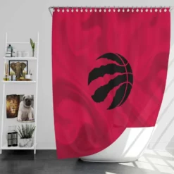Toronto Raptors Black Logo Shower Curtain