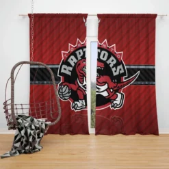 Toronto Raptors Canadian Basketball Club Window Curtain