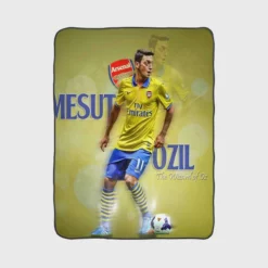 UEFA Champions League Arsenal Player Mesut Ozil Fleece Blanket 1