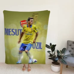 UEFA Champions League Arsenal Player Mesut Ozil Fleece Blanket