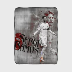 UEFA Champions League Player Sergio Ramos Fleece Blanket 1