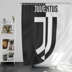 UEFA Champions Leagues Club Juventus Logo Shower Curtain