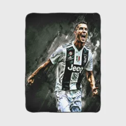 UEFA Champions Leagues Cristiano Ronaldo Fleece Blanket 1