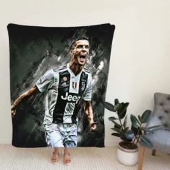 UEFA Champions Leagues Cristiano Ronaldo Fleece Blanket