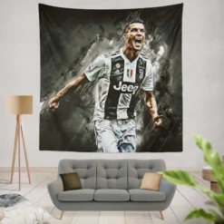 UEFA Champions Leagues Cristiano Ronaldo Tapestry
