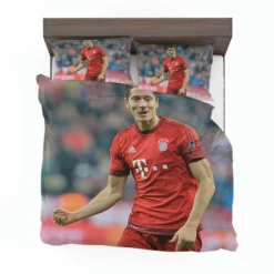 UEFA Cup Football Player Robert Lewandowski Bedding Set 1