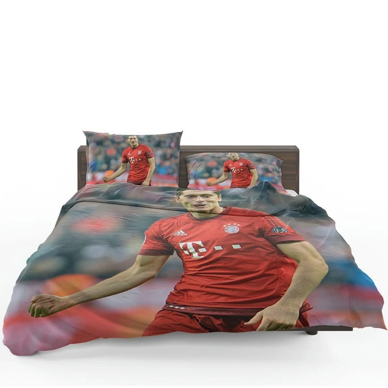 UEFA Cup Football Player Robert Lewandowski Bedding Set