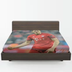 UEFA Cup Football Player Robert Lewandowski Fitted Sheet 1