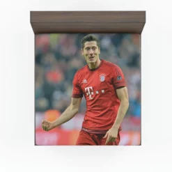 UEFA Cup Football Player Robert Lewandowski Fitted Sheet