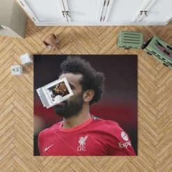 UEFA Cup Footballer Mohamed Salah Rug