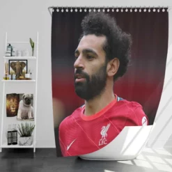 UEFA Cup Footballer Mohamed Salah Shower Curtain