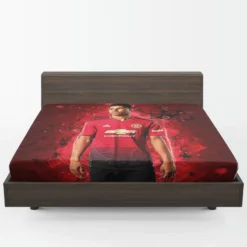 UEFA Cup Winners Cup Footballer Marcus Rashford Fitted Sheet 1