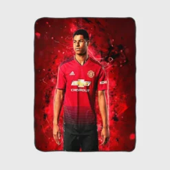 UEFA Cup Winners Cup Footballer Marcus Rashford Fleece Blanket 1