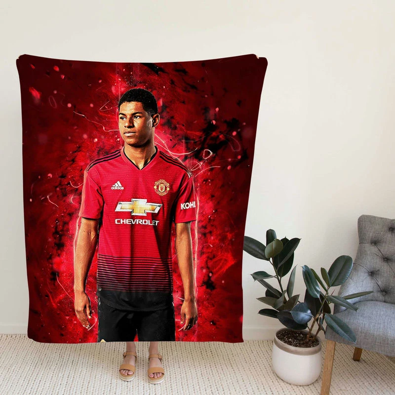 UEFA Cup Winners Cup Footballer Marcus Rashford Fleece Blanket