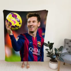 UEFA Cup Winners Cup Lionel Messi Fleece Blanket