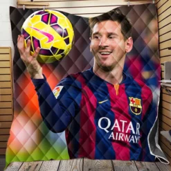 UEFA Cup Winners Cup Lionel Messi Quilt Blanket