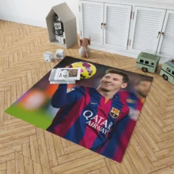 UEFA Cup Winners Cup Lionel Messi Rug 1