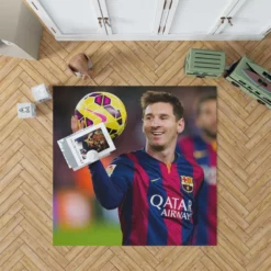 UEFA Cup Winners Cup Lionel Messi Rug