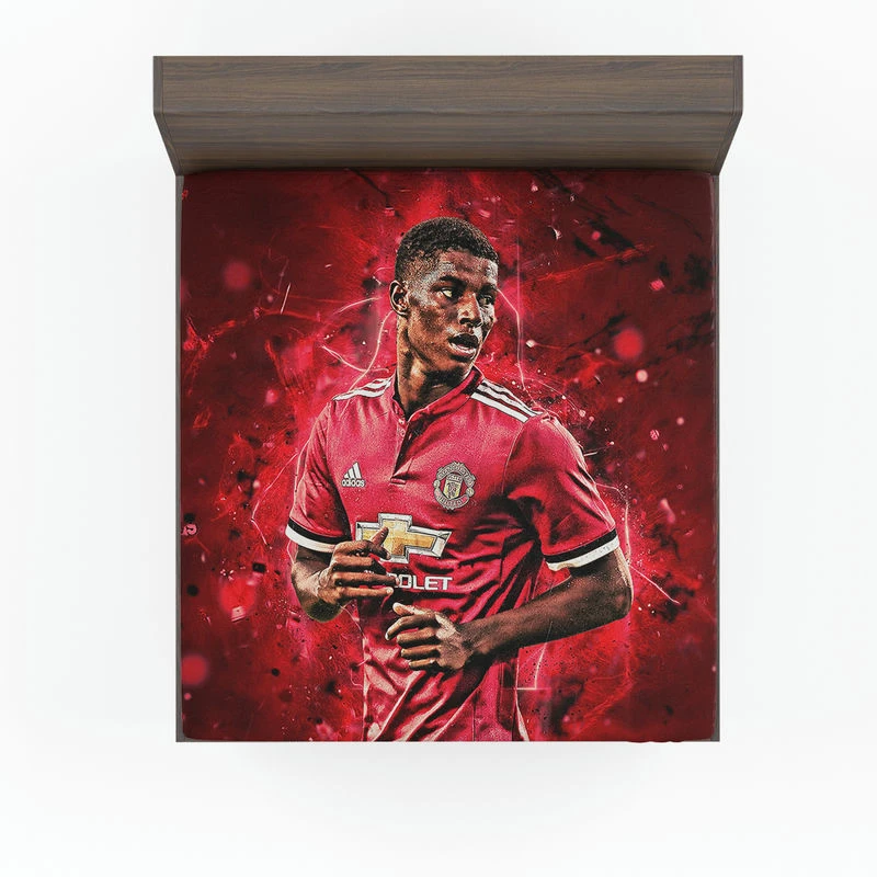 UEFA Europa League Footballer Marcus Rashford Fitted Sheet