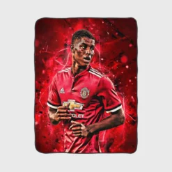 UEFA Europa League Footballer Marcus Rashford Fleece Blanket 1