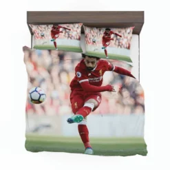 UEFA Super Cup Soccer Player Mohamed Salah Bedding Set 1