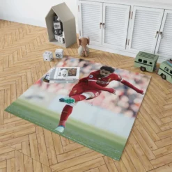 UEFA Super Cup Soccer Player Mohamed Salah Rug 1