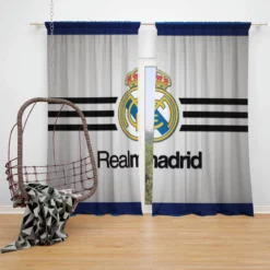 UEFA Winner Real Madrid Soccer Window Curtain