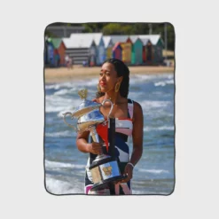 US Open Tennis Player Naomi Osaka Fleece Blanket 1