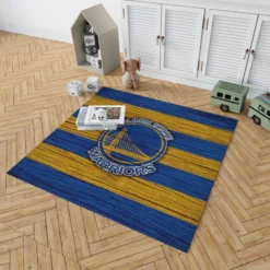 Ultimate Basketball Team Golden State Warriors Logo Rug 1